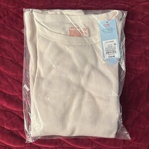 Cat & Jack Off-White Ribbed Top